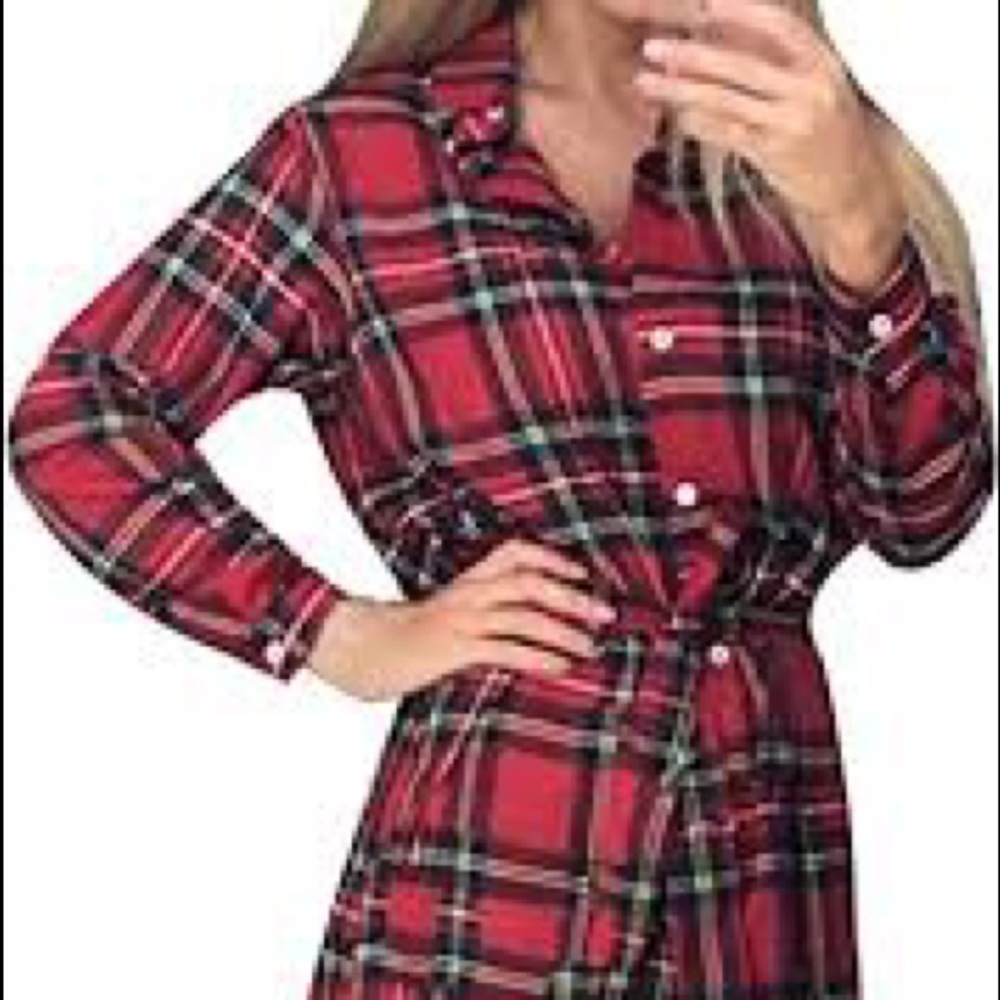 Plaid SHITT dress OR schacket XXL
